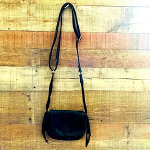 Day & Mood Leather Fringed Crossbody Bag